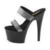 Pleaser - ADORE7022 Mules à talons - Chaussures de pole dance - Noir Product image